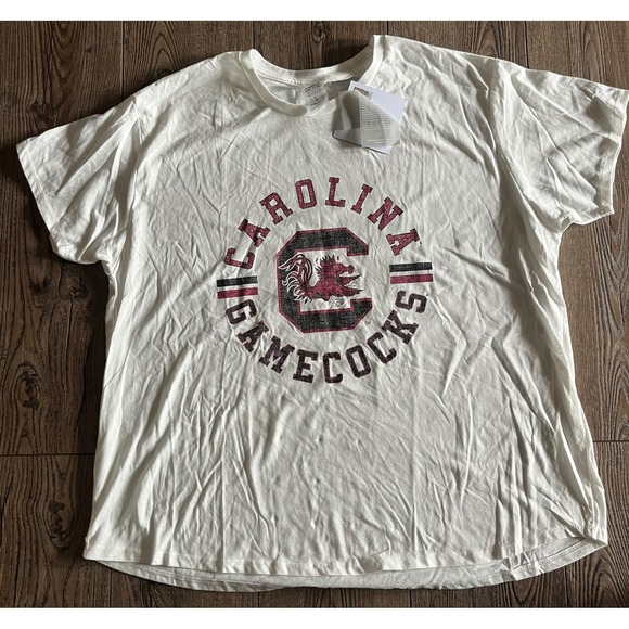 gameday couture Tops - Gameday Couture South Carolina Gamecocks Graphic T-Shirt White Garnet Large NWT